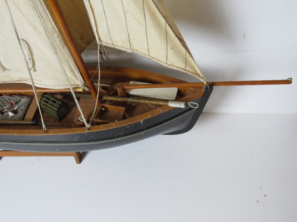 A model fishing vessel on stand measuring approx 76cm in length, - Image 2 of 3