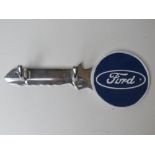 A contemporary aluminium Ford double hooks in the form of a key measuring approx 30.5cm wide.