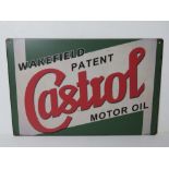 A contemporary metal garage Castrol Motor Oil advertising sign, 30 x 20cm.