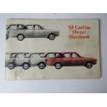 A '68 Cortina Owners Handbook produced by the Ford Motor Company limited Warley Essex.