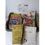 A quantity of assorted vehicle parts catalogues and automotive magazines.