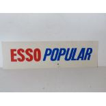 A printed plastic Esso Popular sign measuring approx 57.5cm wide.