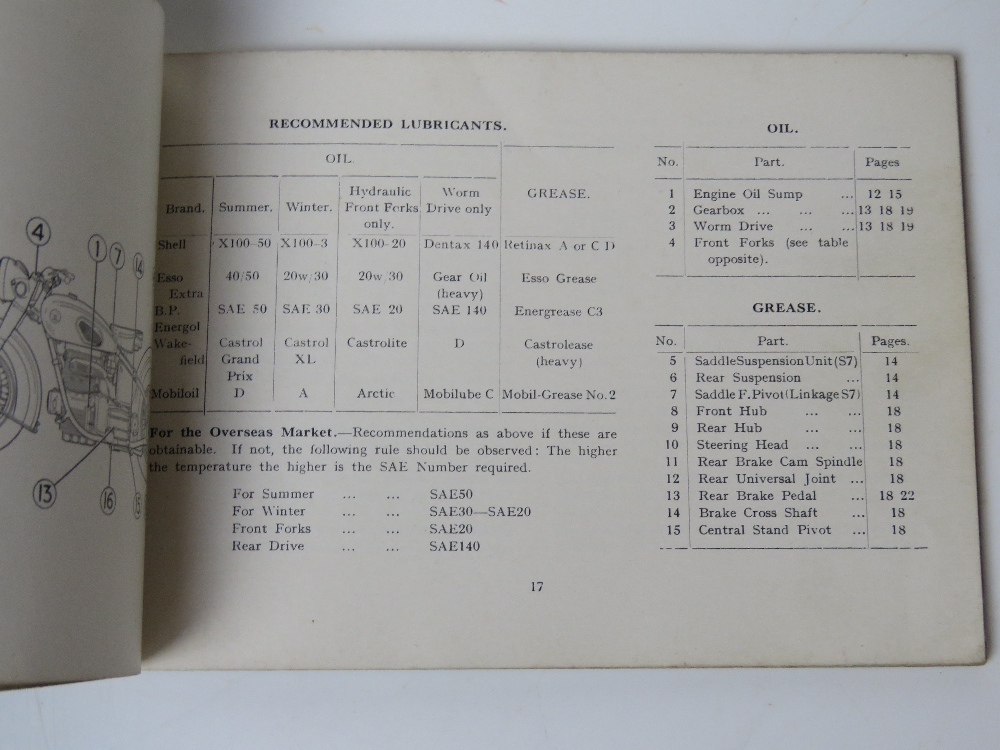 An instruction manual for a Sunbeam 500 OHC twi printed June 1957. - Image 5 of 6