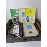 A quantity of assorted vehicle parts catalogues and automotive magazines.