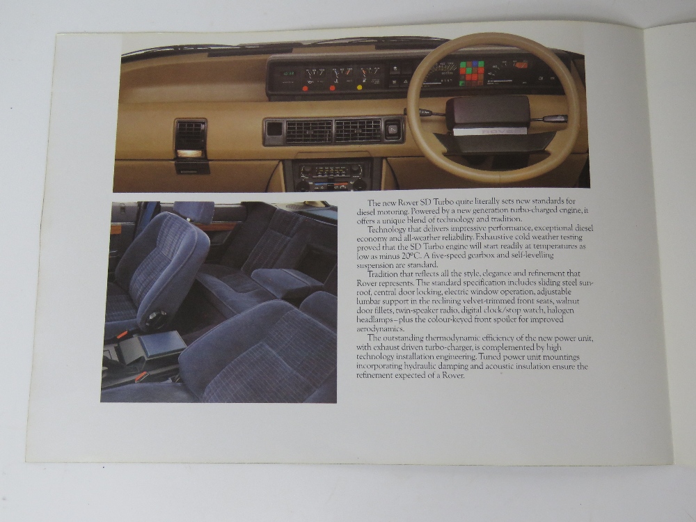 A Technical Specifications brochure for the Rover SD Turbo. - Image 4 of 4