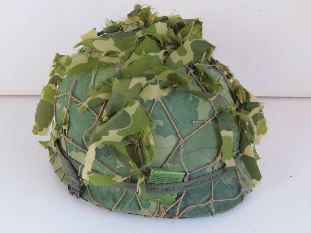 A US Vietnam M1 helmet with 198 LIB MP l