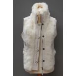 A contemporary faux fur gillet size XL by Zelia, approx measurements 36" chest, 26" length to back.