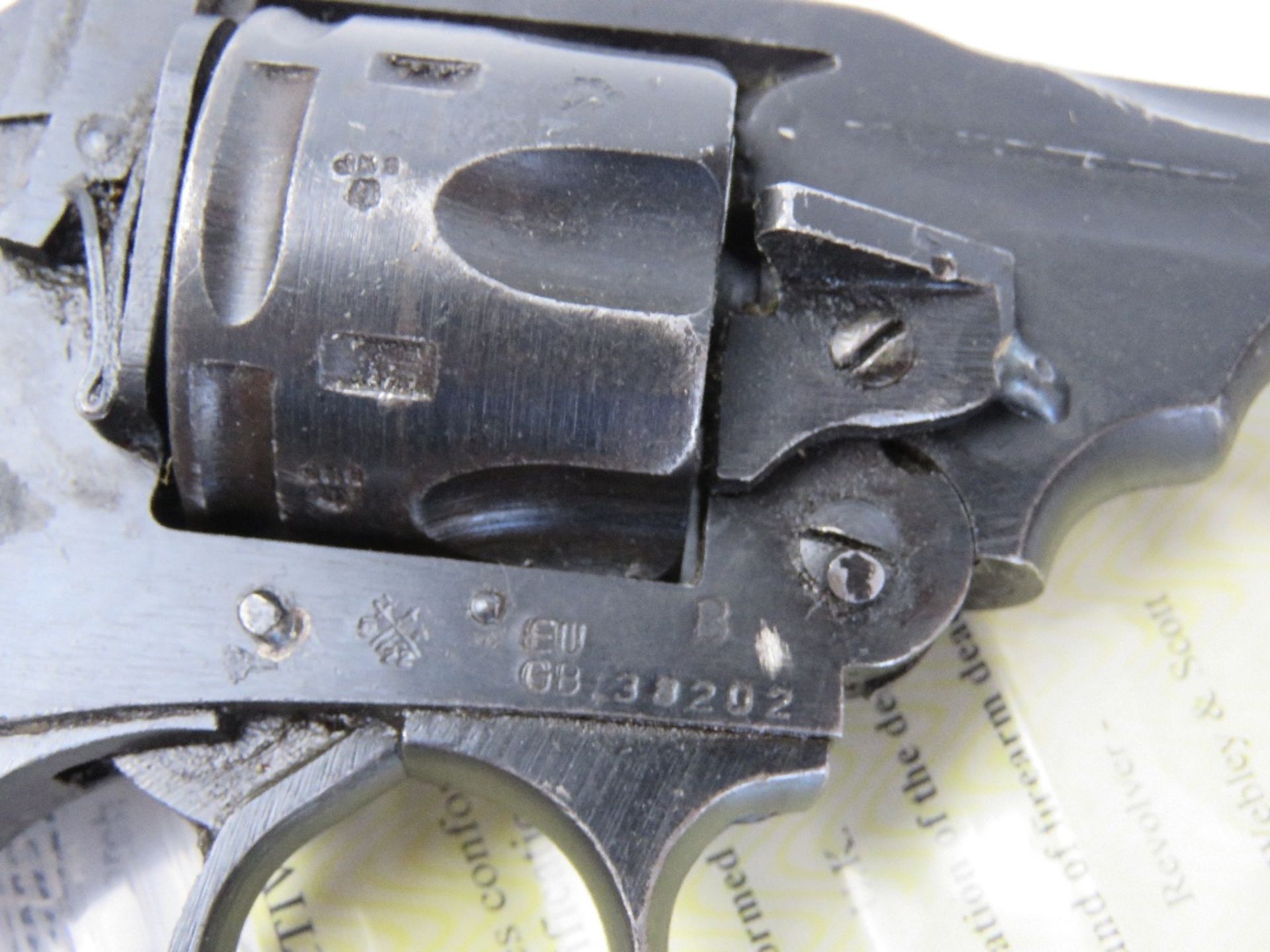 A deactivated Webley MK IV snub nosed revolver. - Image 4 of 4