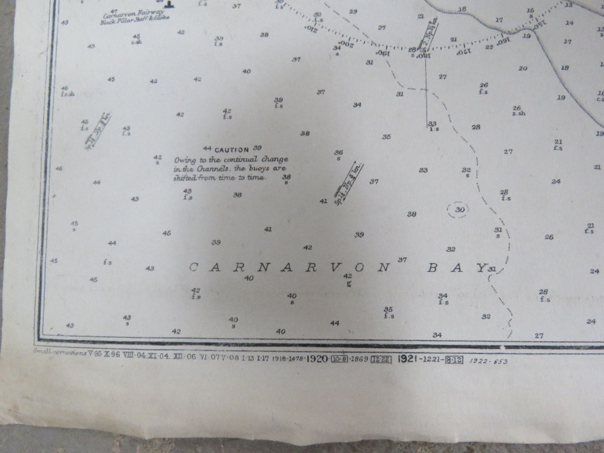 A Naval chart of Menai Strait surveyed by Staff Commander W.E. - Image 4 of 4