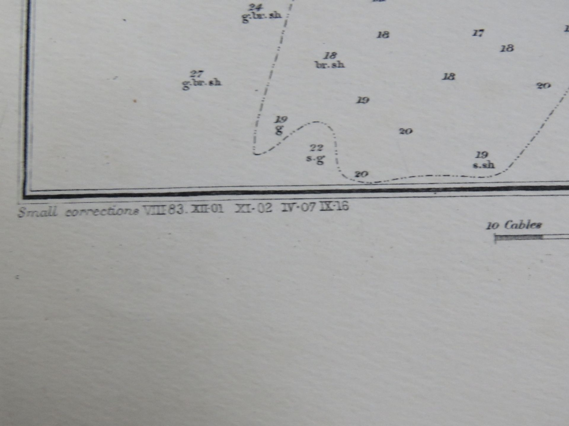 A Naval chart of Ramsey Sound surveyed by Commander Sherringham and printed by J & C Walker. - Image 4 of 4