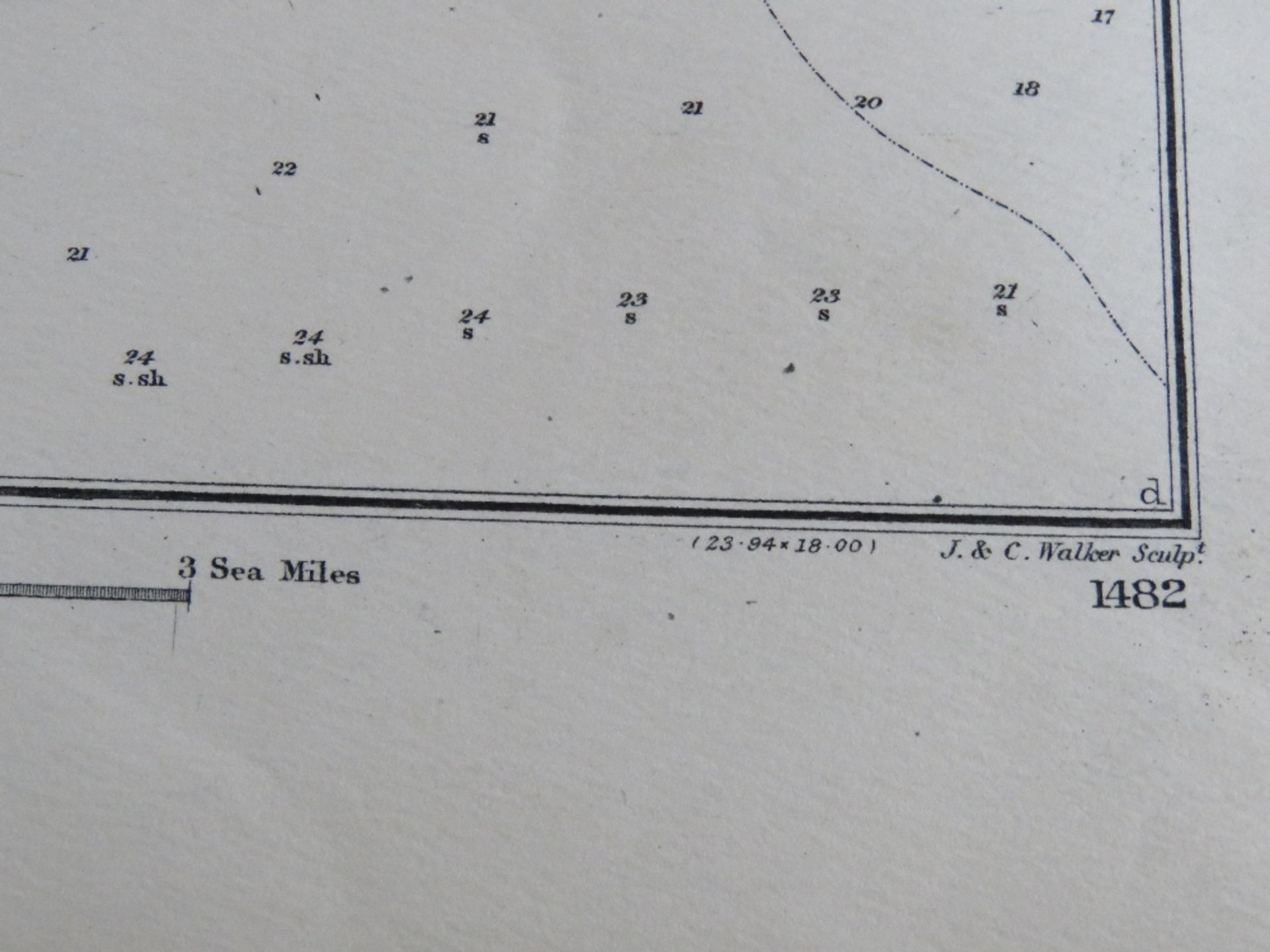 A Naval chart of Ramsey Sound surveyed by Commander Sherringham and printed by J & C Walker. - Image 3 of 4