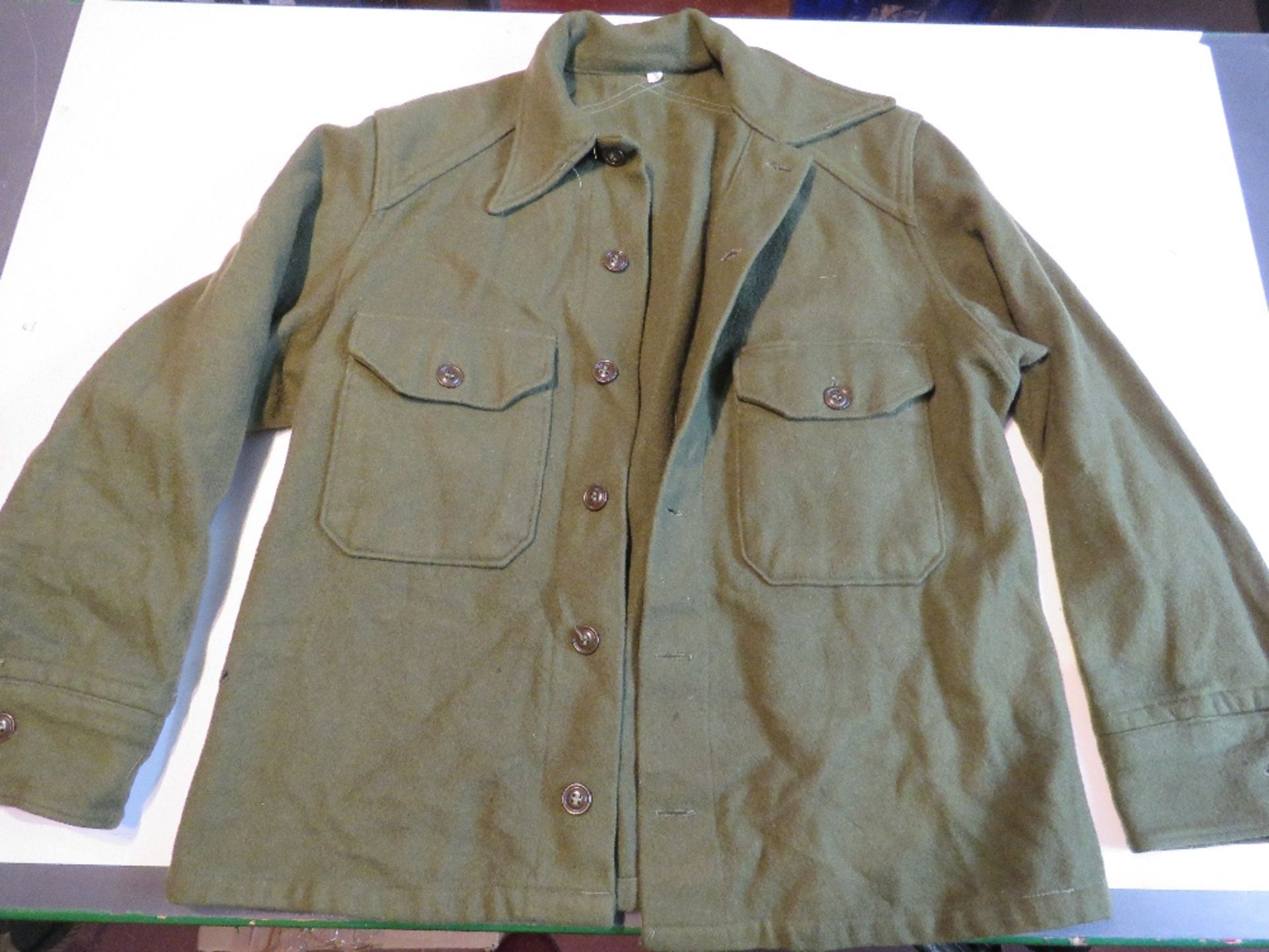 A US wool jacket size medium, a US Air Force shirt, US Navy shirt with Bars, - Image 4 of 4