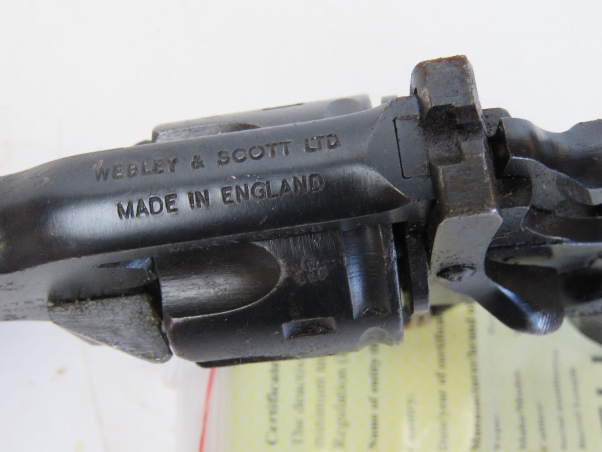 A deactivated Webley MK IV snub nosed revolver. - Image 3 of 4