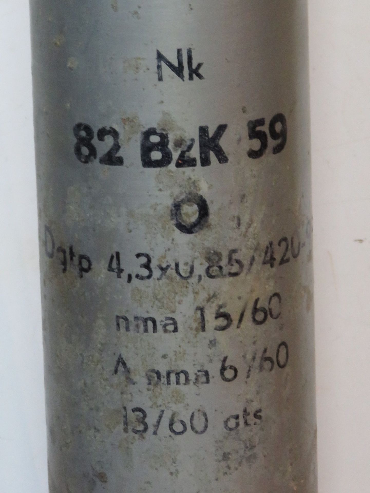 An inert 82mm NK 82 Bzk 59 shell with stencilling upon, approx. 95cm in length. - Image 2 of 4