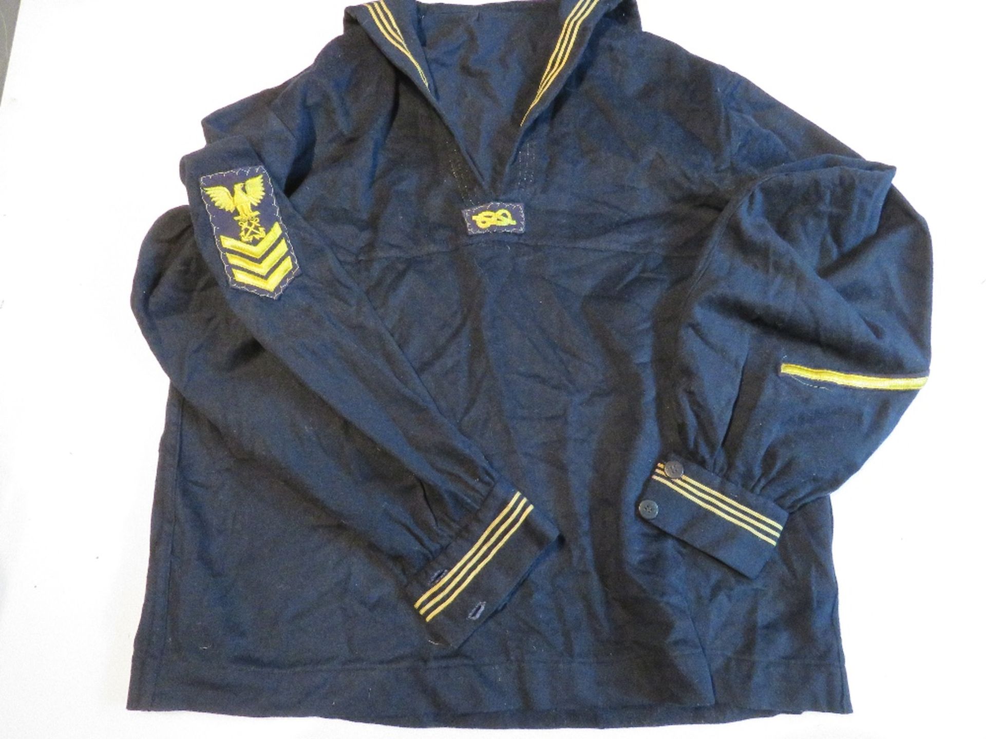 A US wool jacket size medium, a US Air Force shirt, US Navy shirt with Bars, - Image 3 of 4
