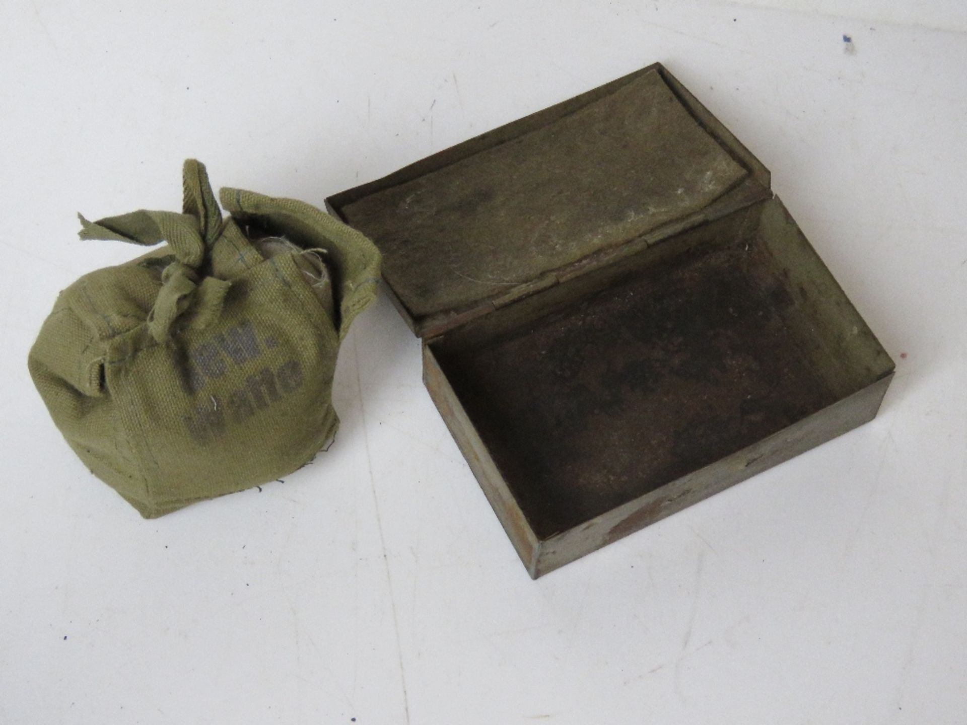 A WWII German Wehrmacht First Aid bandage in pouch together with a WWII German Military mouth wash - Image 2 of 2