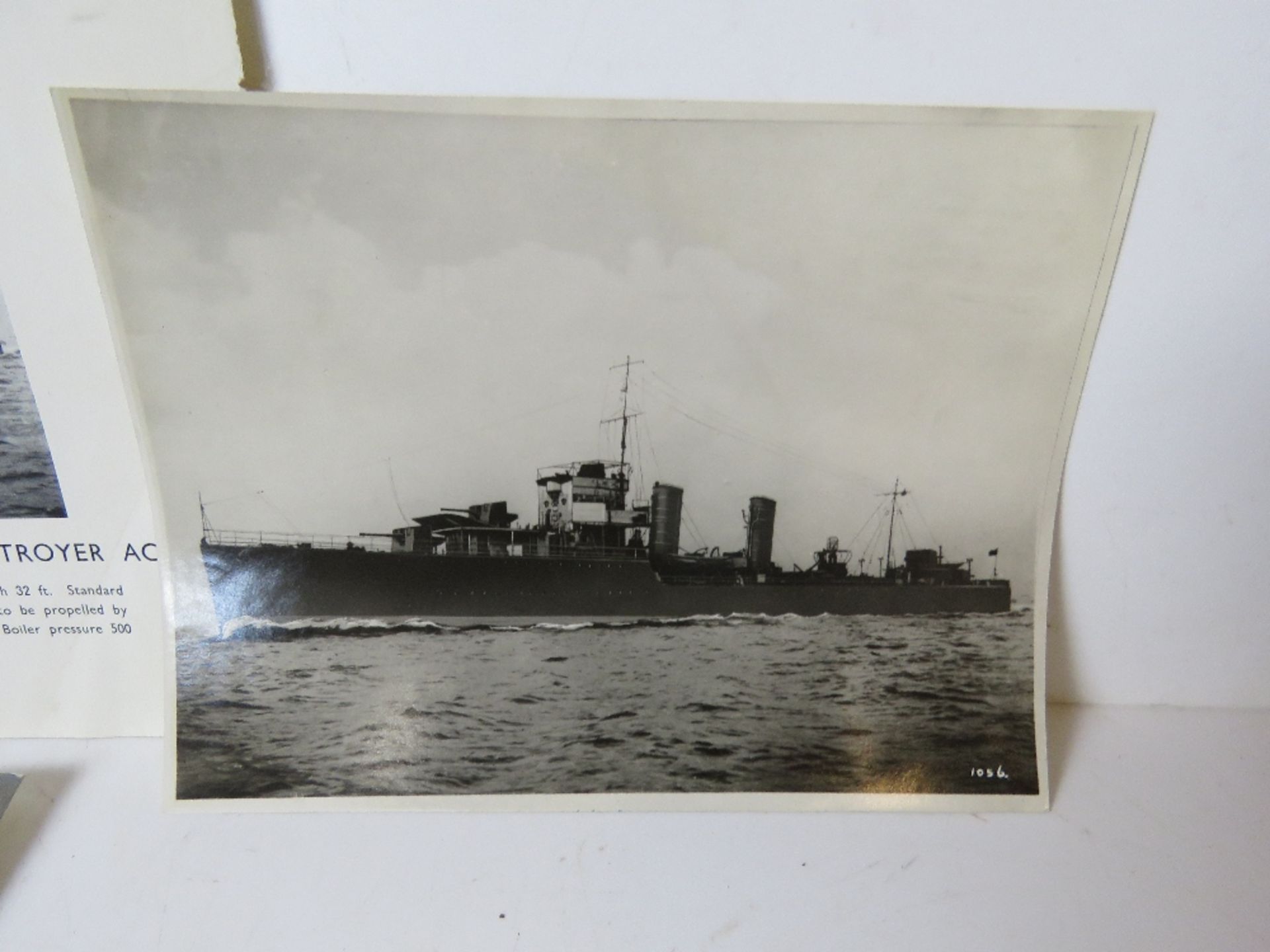 A quantity of assorted military ship photographic prints, blueprints, etc. - Image 8 of 10