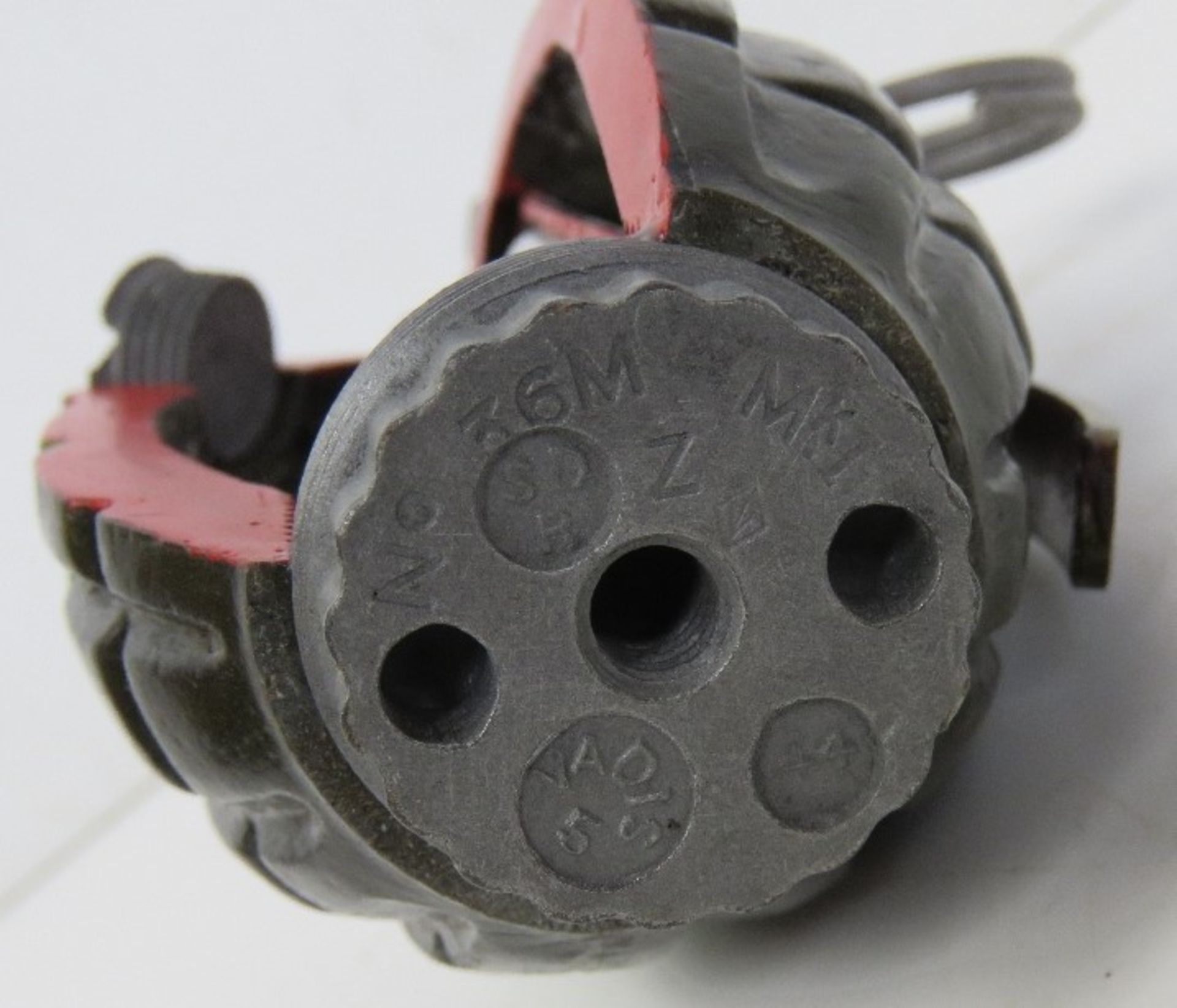 An inert resin No.36 Mills cutaway grenade. - Image 3 of 4