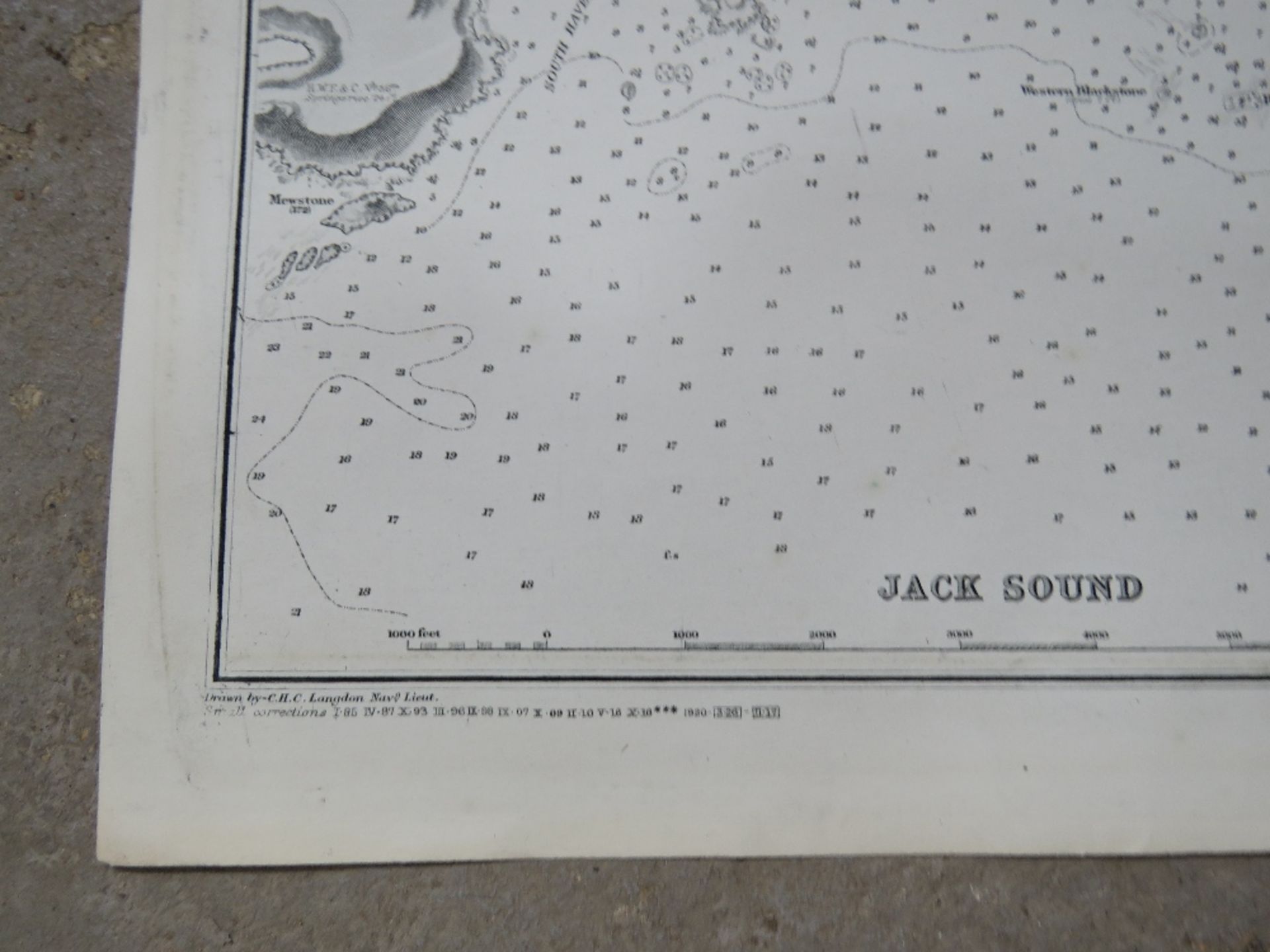 A Naval chart of St Anns Head to St Brides Bay surveyed by Commanders Sherringham and Alldridge, - Image 4 of 4