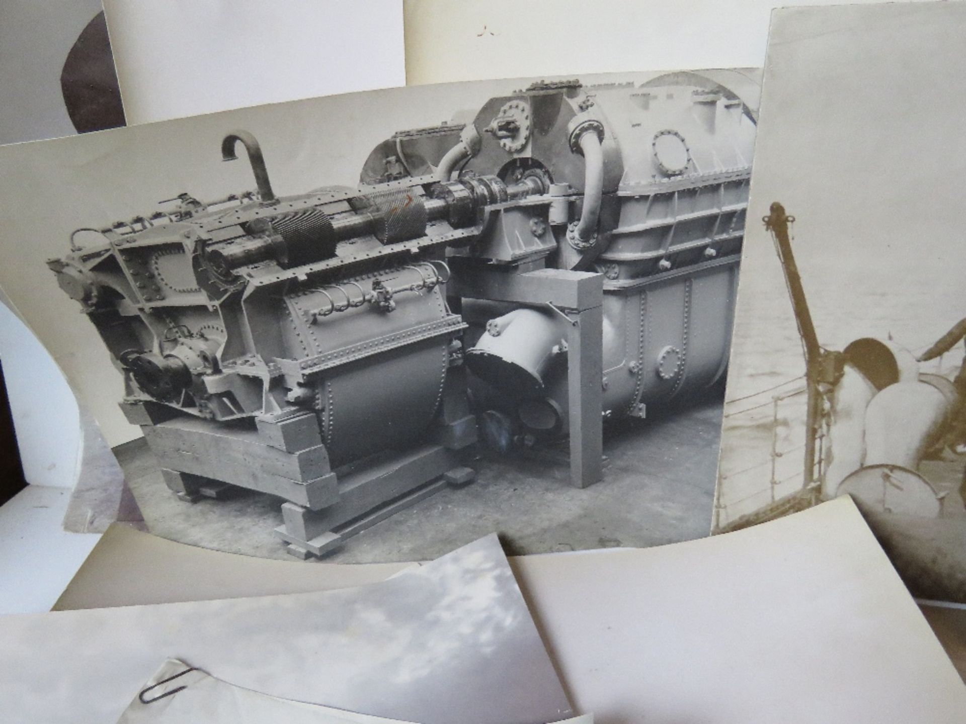 A quantity of assorted military ship photographic prints, blueprints, etc. - Image 3 of 10