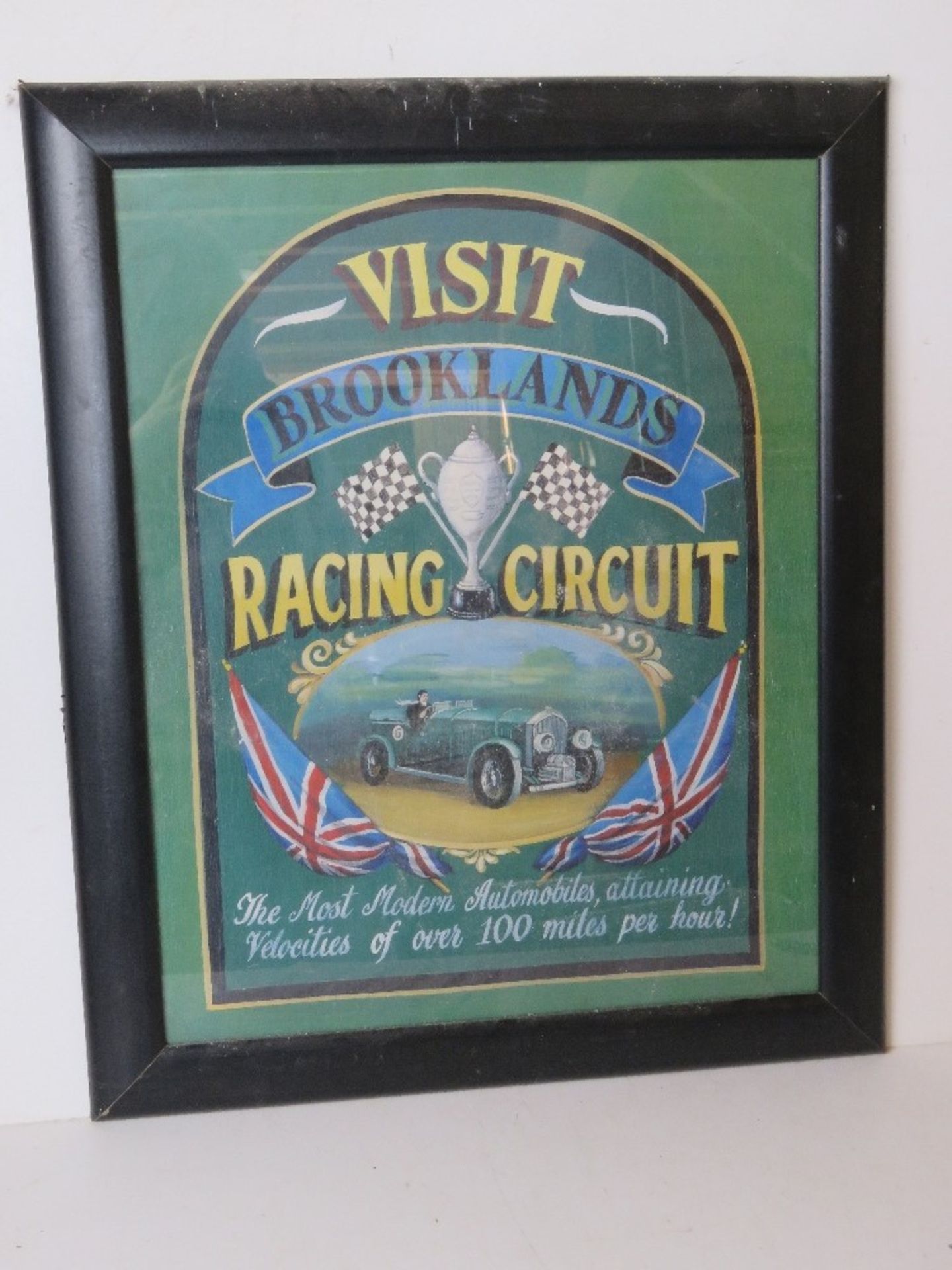 A naively painted Visit Brooklands Racin