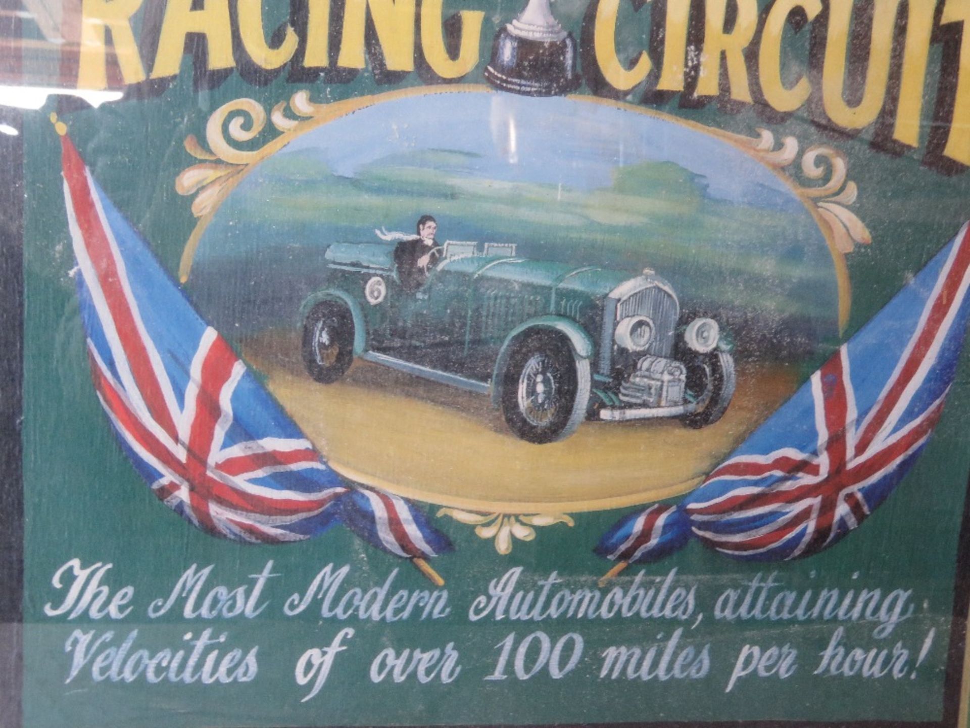 A naively painted Visit Brooklands Racin - Image 2 of 3