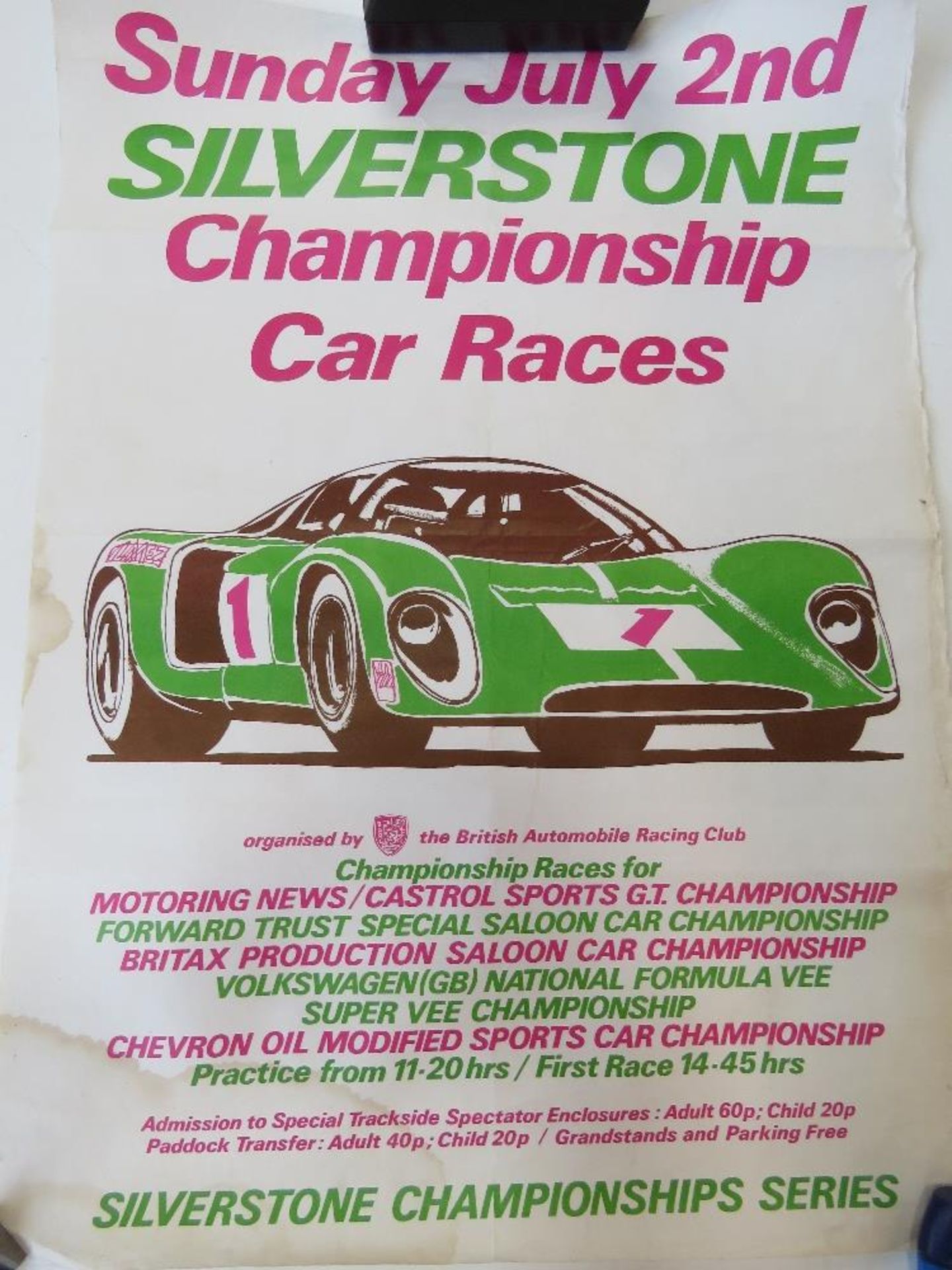 An original Silverstone poster c1970s fo