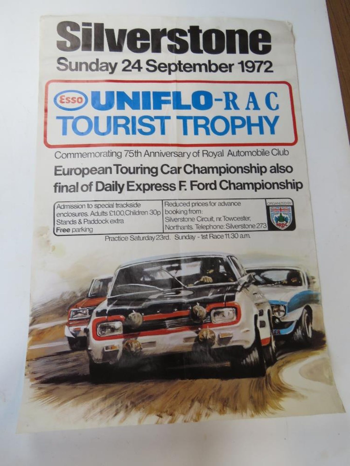 An original Silverstone 1972 poster for