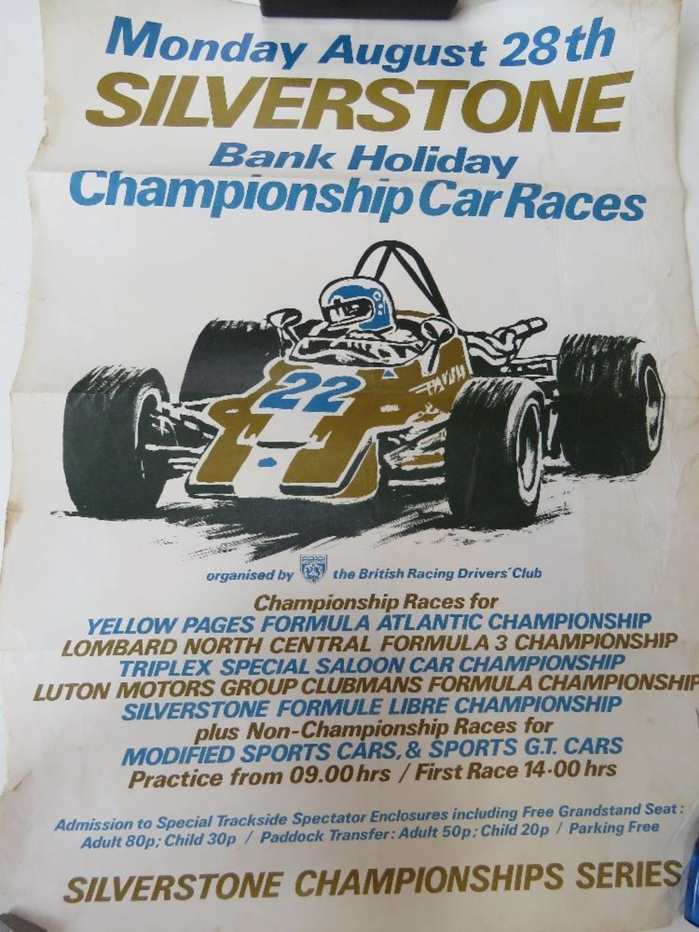 An original Silverstone poster c1970s fo