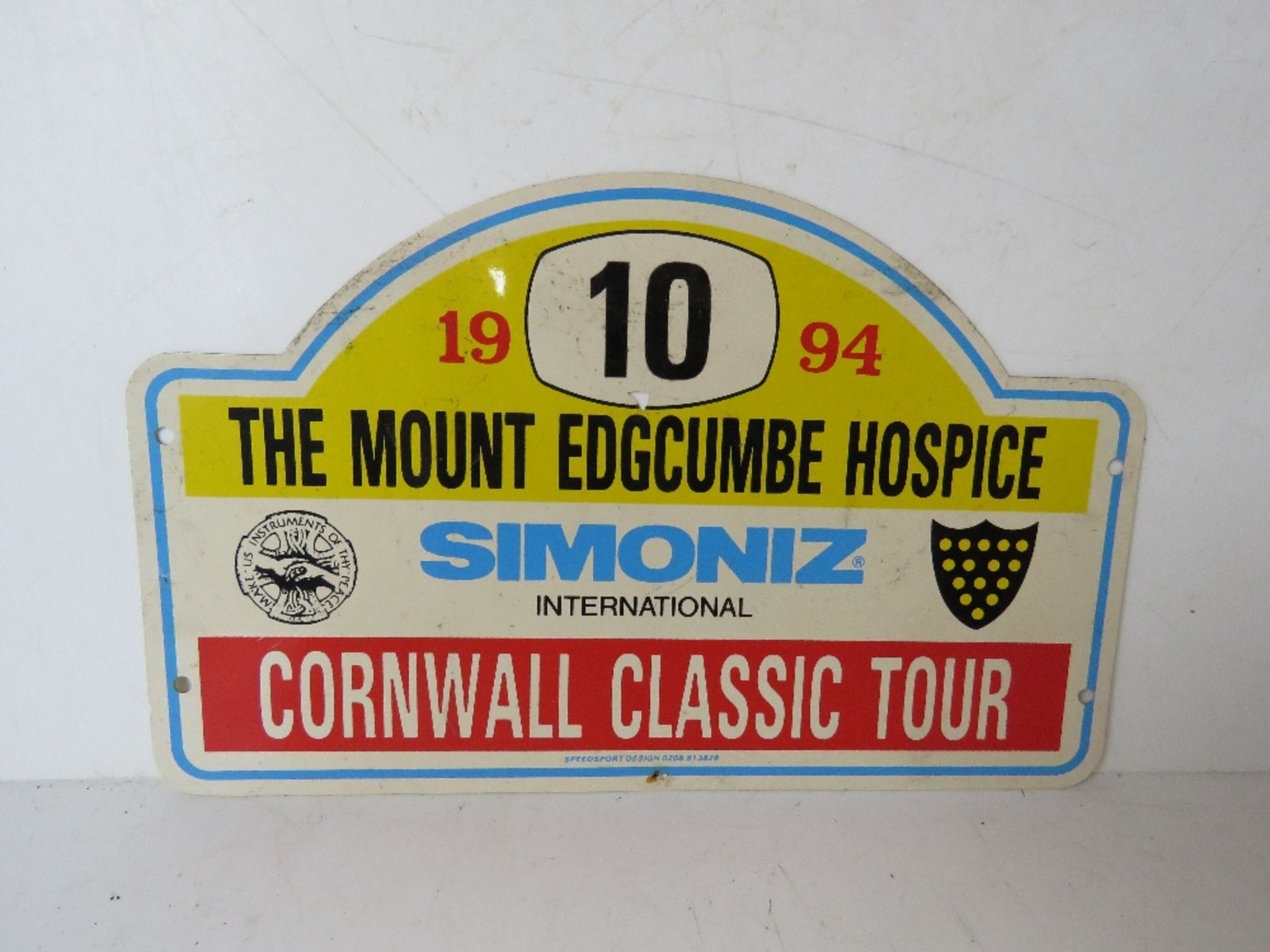 A 1994 Cornwall Classic Tour bumper sign