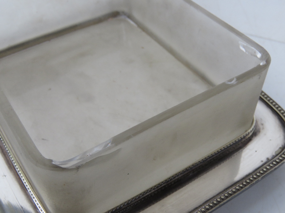 A delightful silver plated Mappin & Webb butter dish having lobster designed handle, - Image 3 of 4