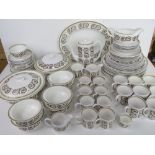 A large collection of Susie Cooper Venetia pattern dinner and teawares including coffee pot,