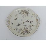 A 19th century Fischer & Mieg Bohemian (Pirkenhammer?) porcelain caberet tray,