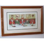 Print; Mr Fox's Hunt Breakfast on Xmas Day' by Harry B Neilson,