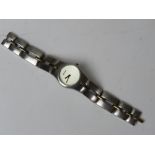 A ladies DKNY stainless steel wrist watch numbered 250004 NY-3010