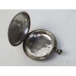 A hallmarked silver pocket watch case, HM for London, a/f, 41g / 1.32ozt.