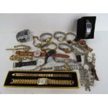 A quantity of assorted wrist watches inc Lorus, Carvel, Montine, etc.