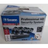 A part set security system by Swann inc cables and three cameras, no control box,