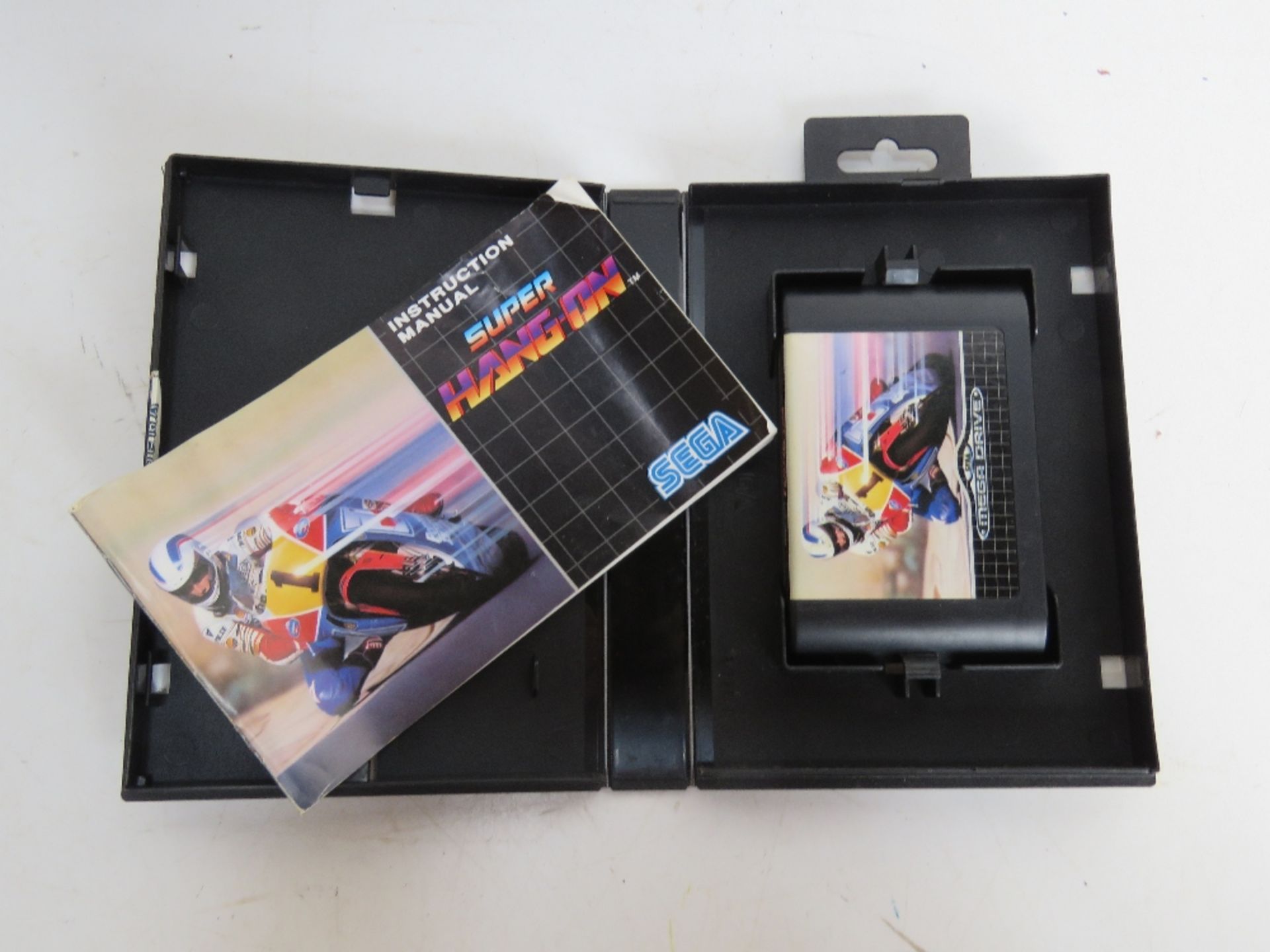 A Sega Megadrive cartridge being Super Hang-On game, with booklet. - Image 2 of 2