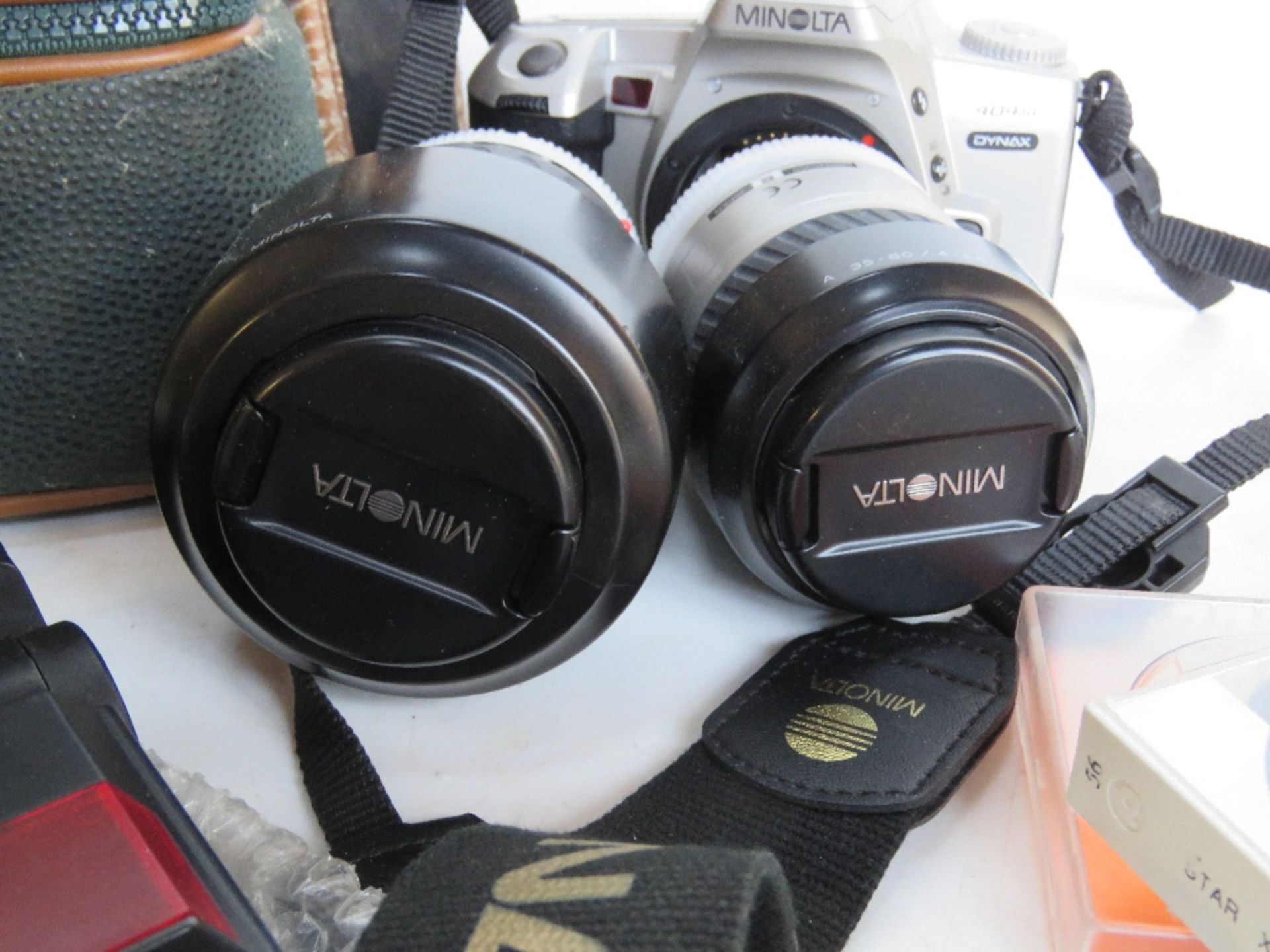 A Minolta 404SI camera with lenses, Cobra flash, etc. - Image 6 of 6