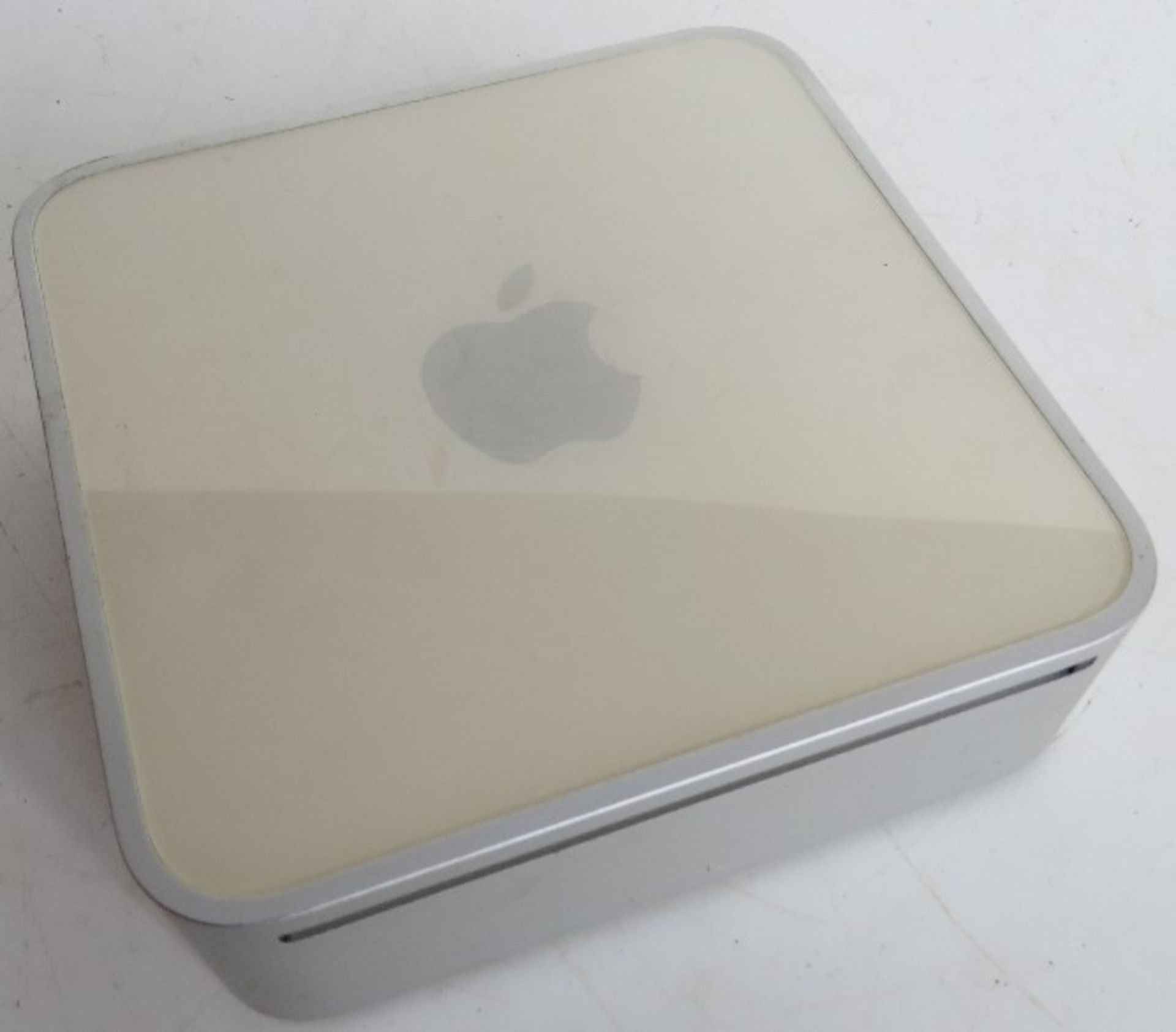 An Apple Mac mini. No cables.