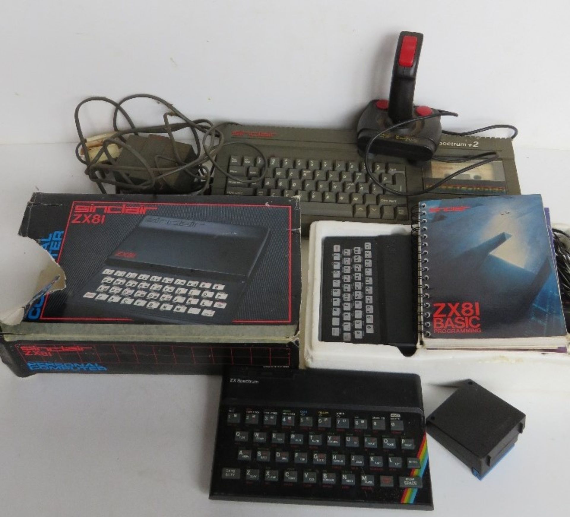 A quantity of Sinclair keyboards and accessories inc ZX81 Basic in original box, box a/f,