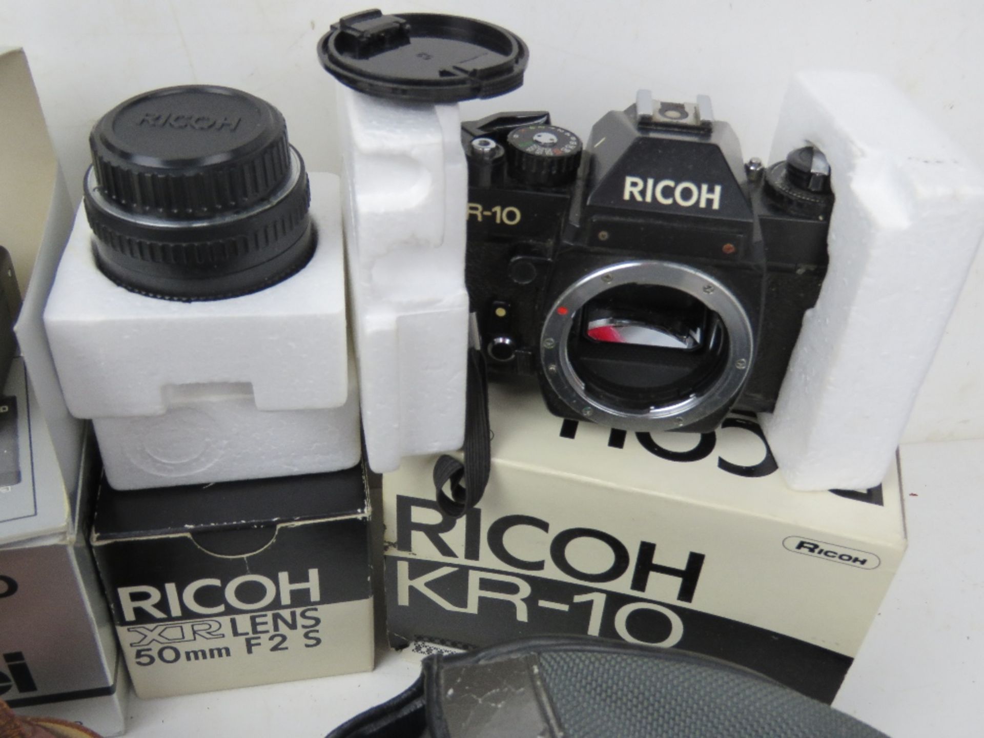 A quantity of cameras and equipment inc Ricoh XR lens in original box, Ricoh KR-10 in original box, - Image 2 of 5