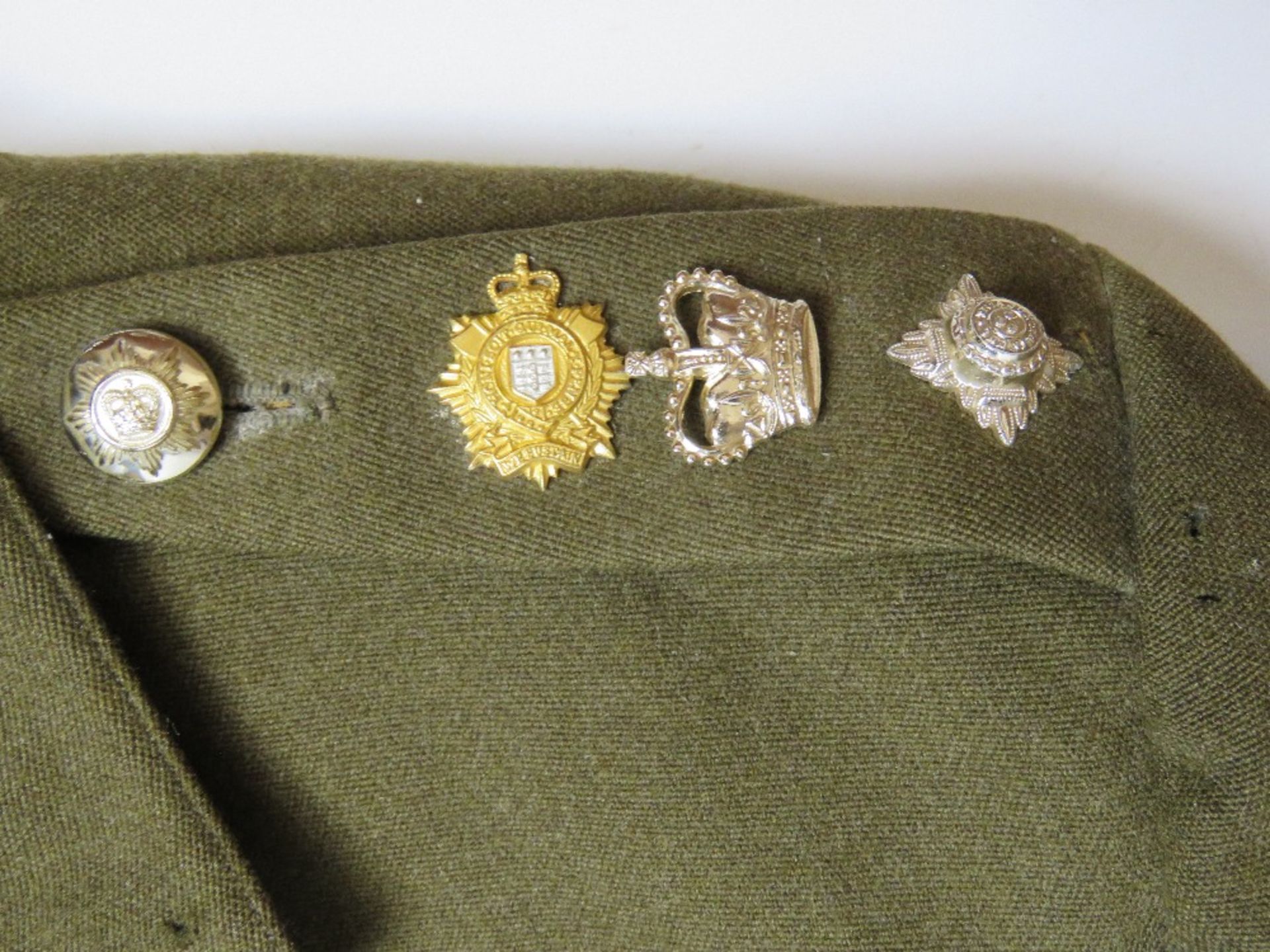 A British Army No 2 dress tunic, having badges and patches upon. - Image 3 of 3