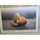 S Kercher Photography; Still life of frozen fruit, framed and glazed overall size 93 x 62cm.