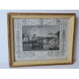 A steel engraving of Henley published by Tombleson & Co Germany in cream and gold painted frame,