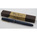 A Parker Victory fountain pen with 14ct