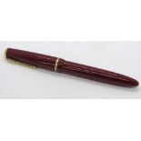 A Parker Duofold fountain pen with 14ct