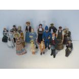 A quantity of ceramic dolls house figurines.