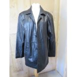 A Jonathan Adams black leather mens coat